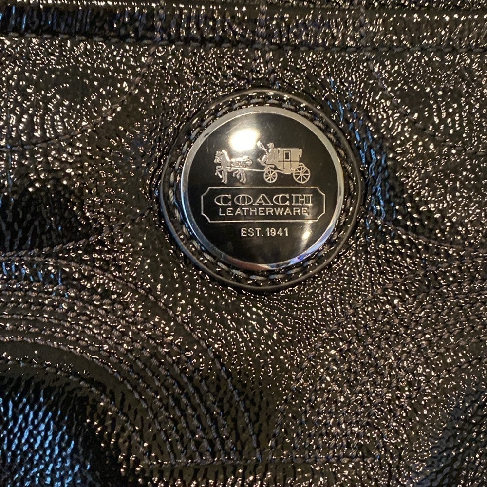 Coach Black Monogrammed Tote Bag in Like New Condition - Picture 3 of 11
